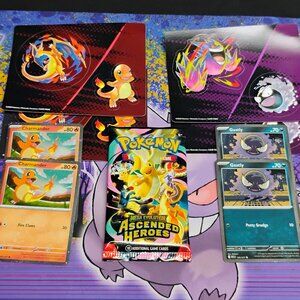 Pokemon Ascended Heroes Tech Gastly Sticker, Card Collection w 1 Pack NEW Sealed